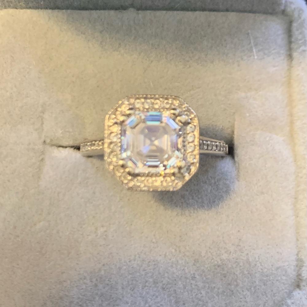 Diamonique size 7 ring